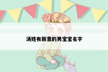 汤姓有新意的男宝宝名字
