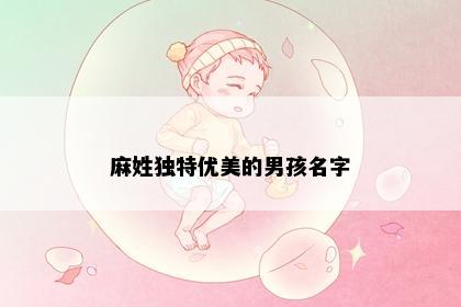 麻姓独特优美的男孩名字